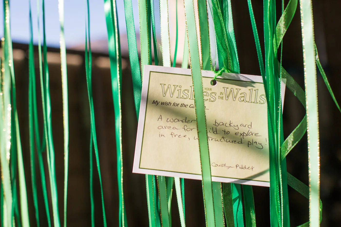 Pritzlaff Conservation Center, Wishes in the Walls event, Wishing Wall