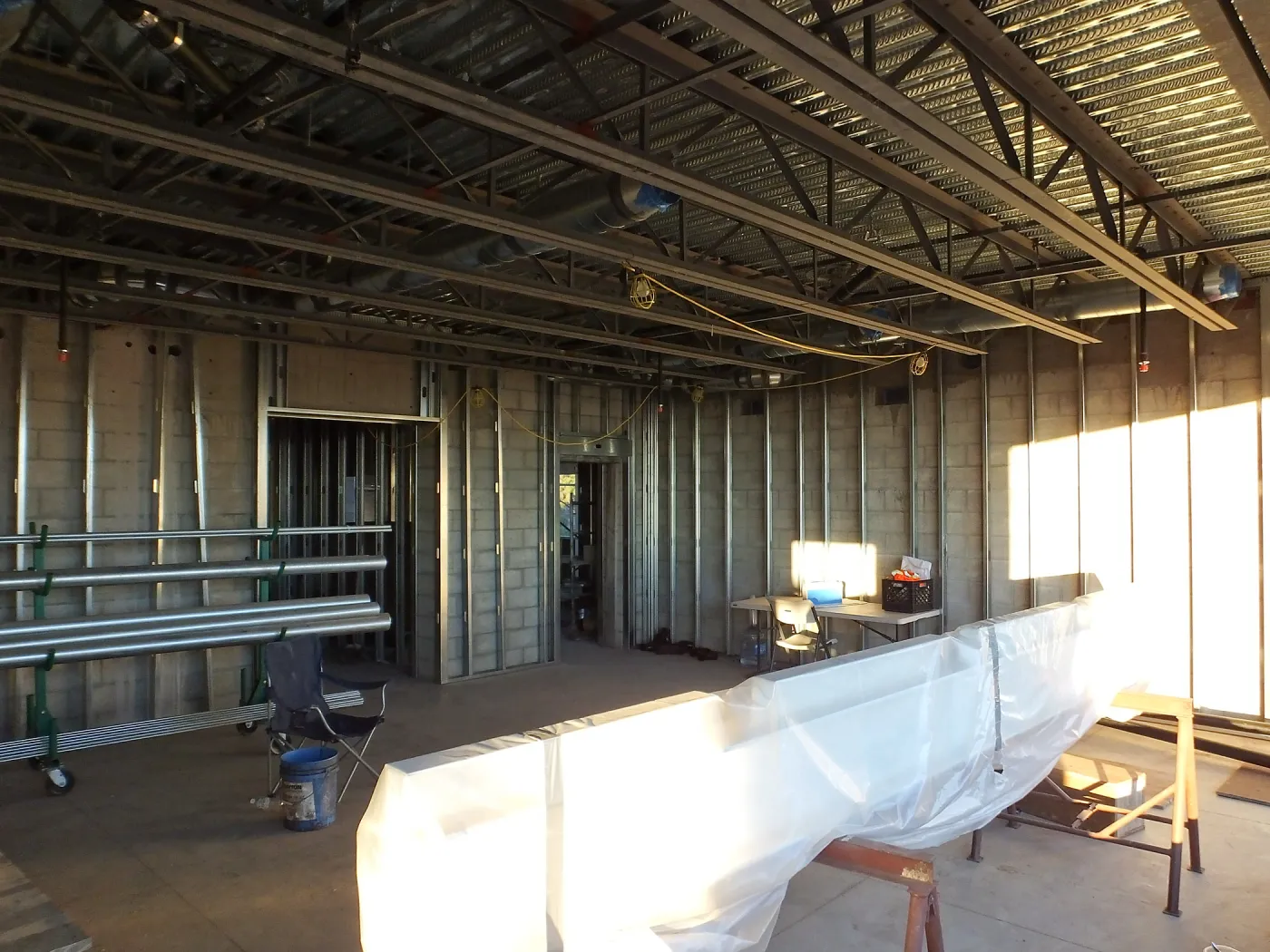Pritzlaff Conservation Center Construction, Exhibit Room, looking northeast