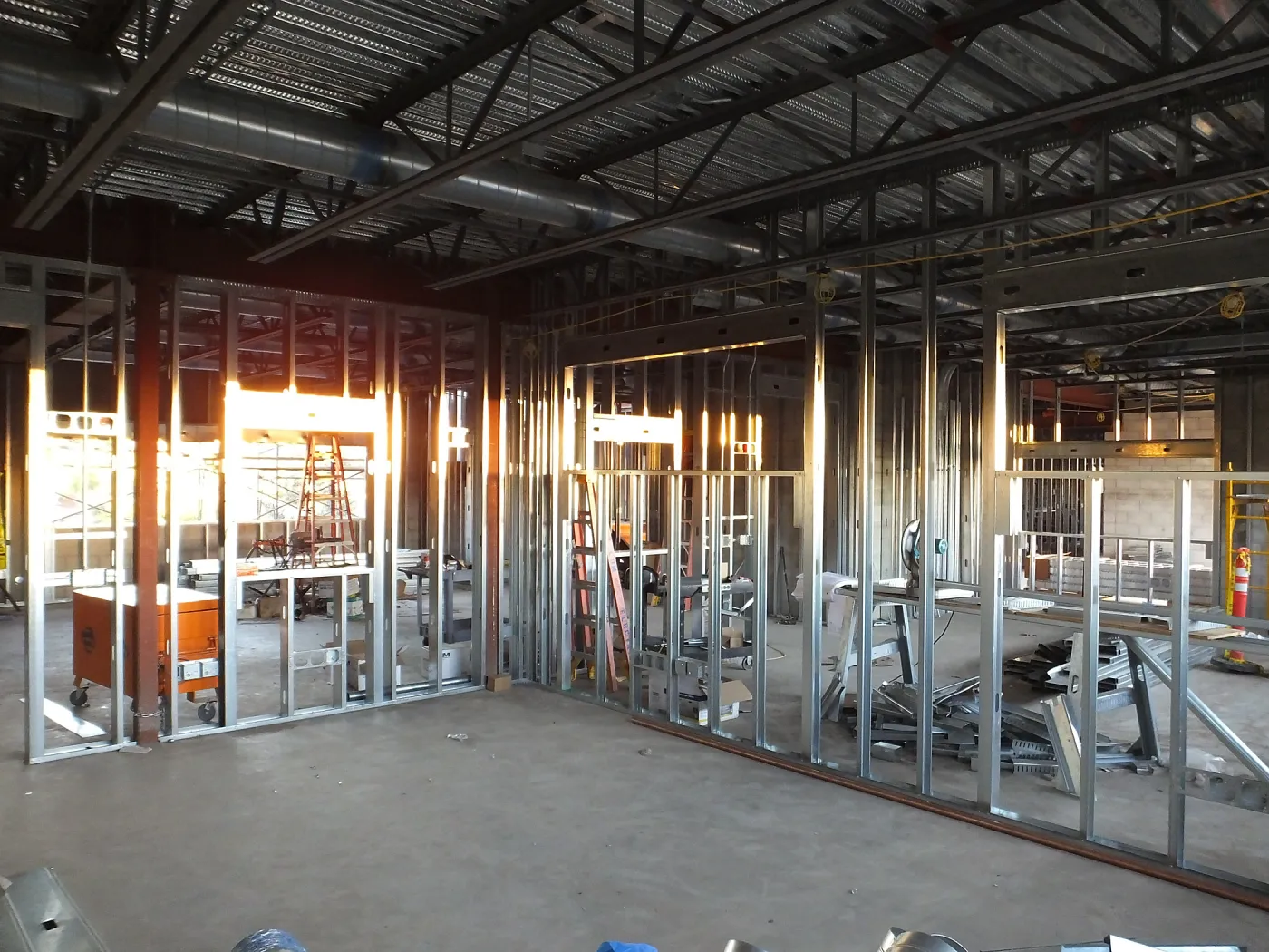 Pritzlaff Conservation Center Construction, looking southeast across wet lab area