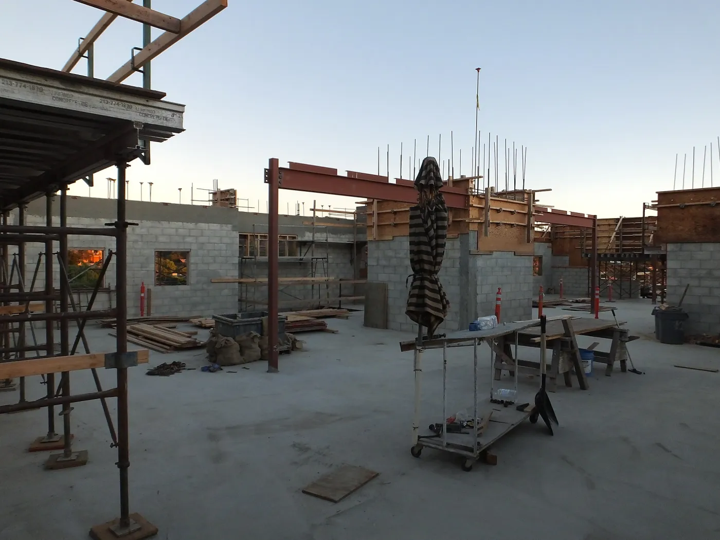 Pritzlaff Conservation Center Construction, looking southeast across Administrative office area