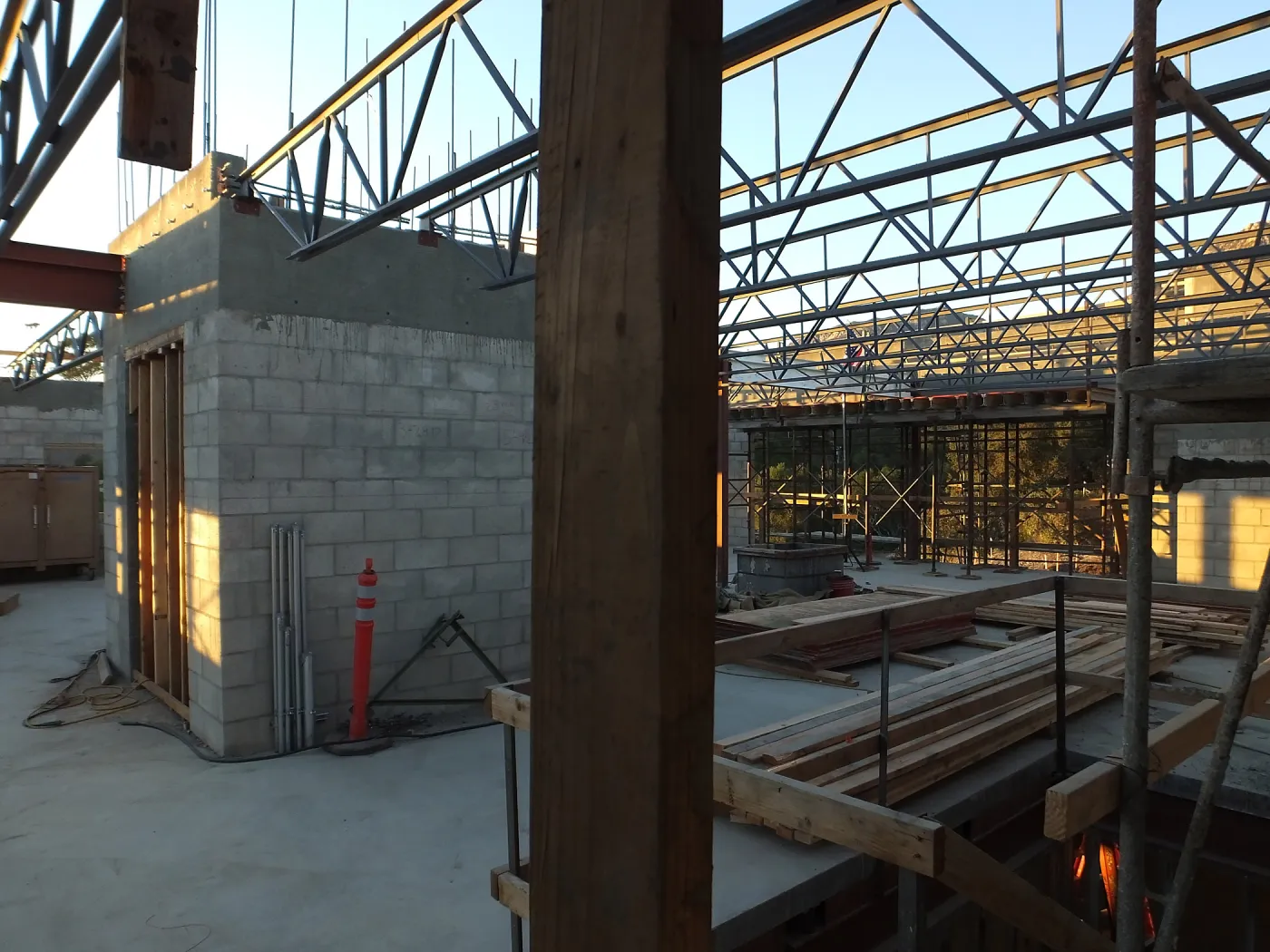 Pritzlaff Conservation Center Construction, looking northwest across Administrative office area