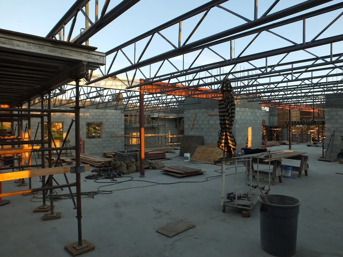 Pritzlaff Conservation Center Construction, looking southeast across Administrative office area