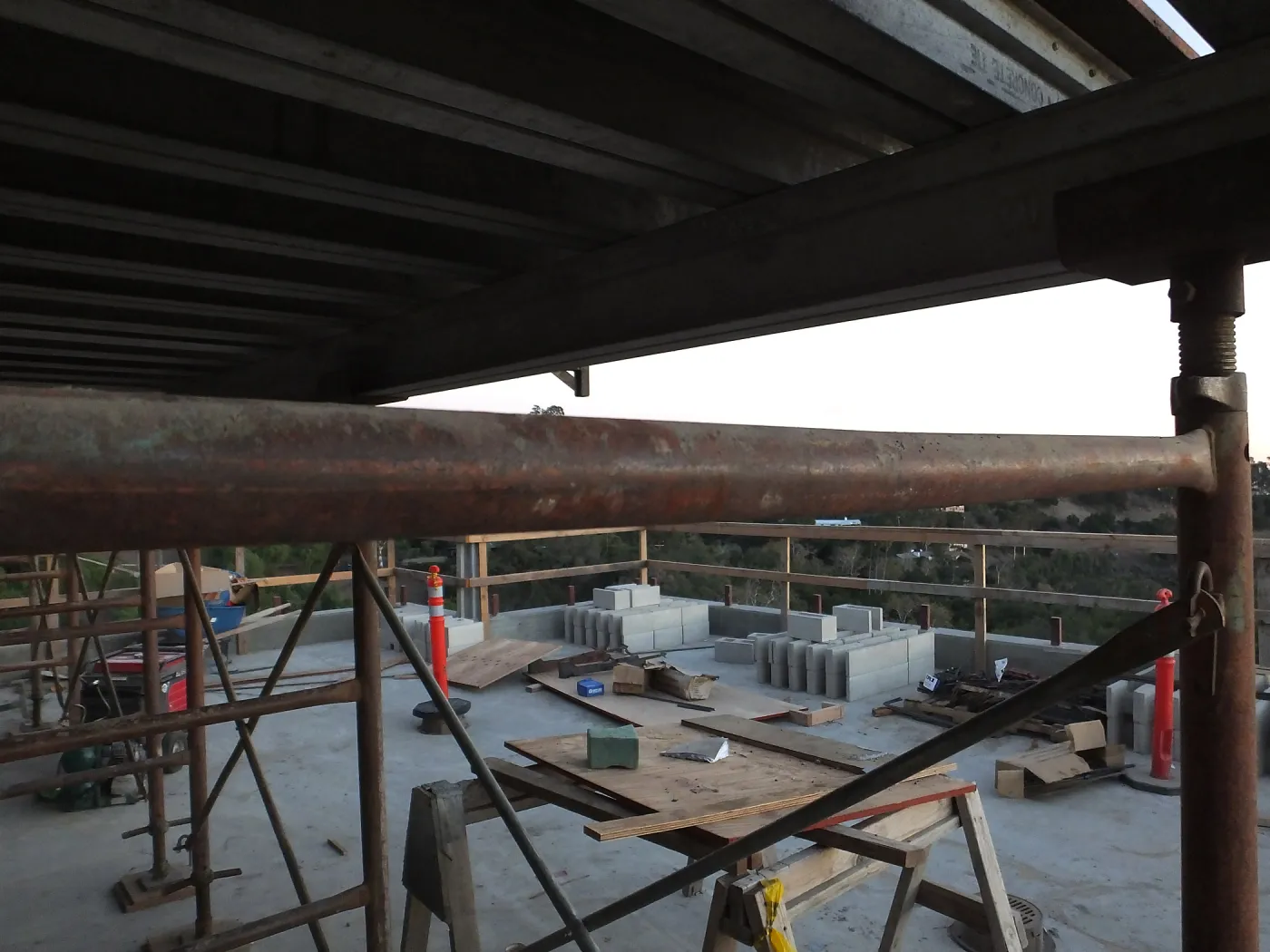 Pritzlaff Conservation Center Construction, looking southeast across deck