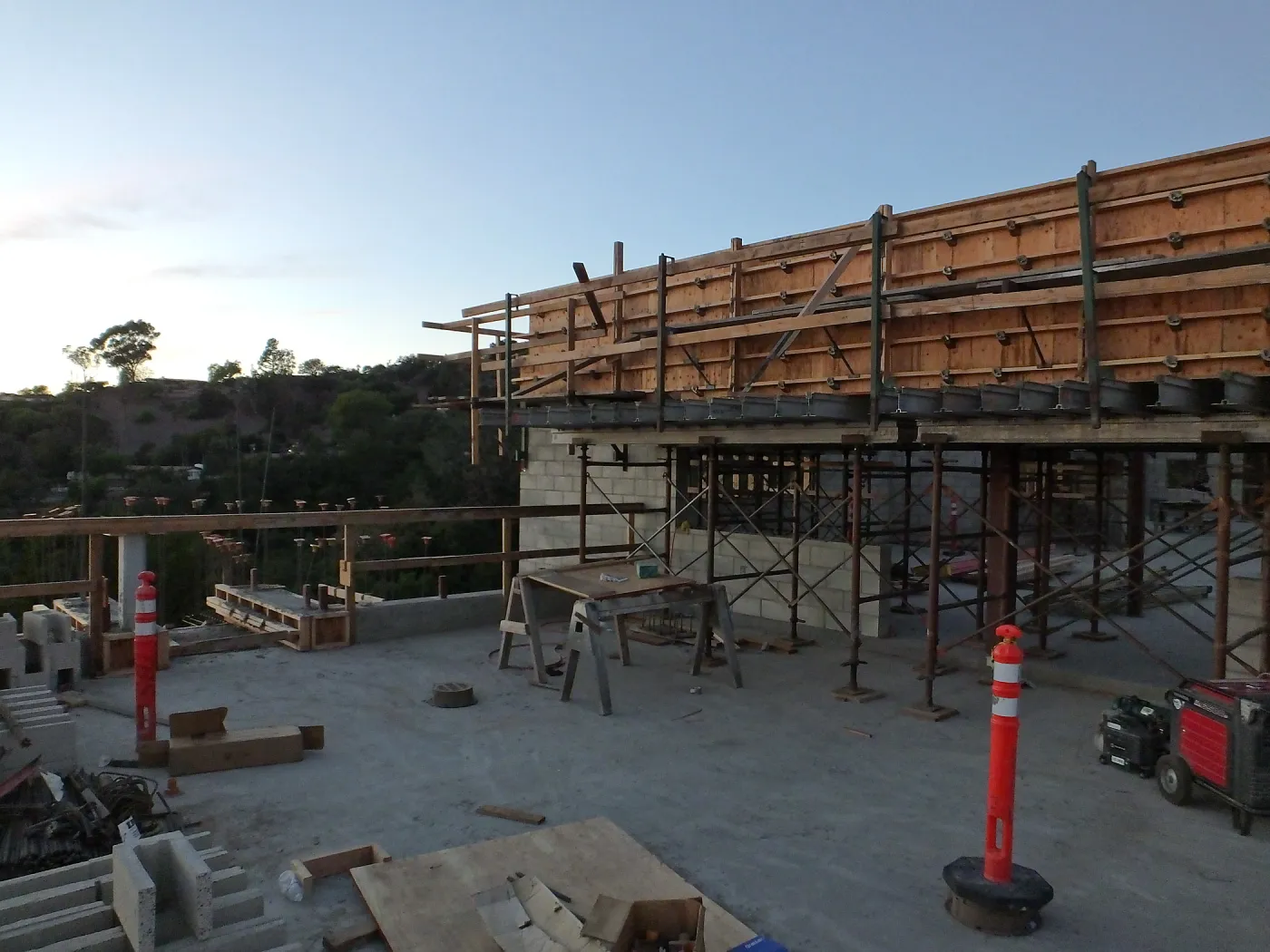 Pritzlaff Conservation Center Construction, looking northwest across deck