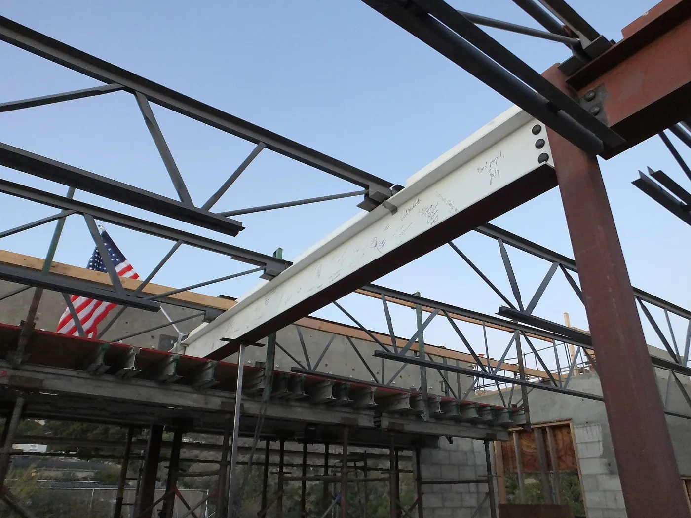 Pritzlaff Conservation Center Construction, Wishes Beam