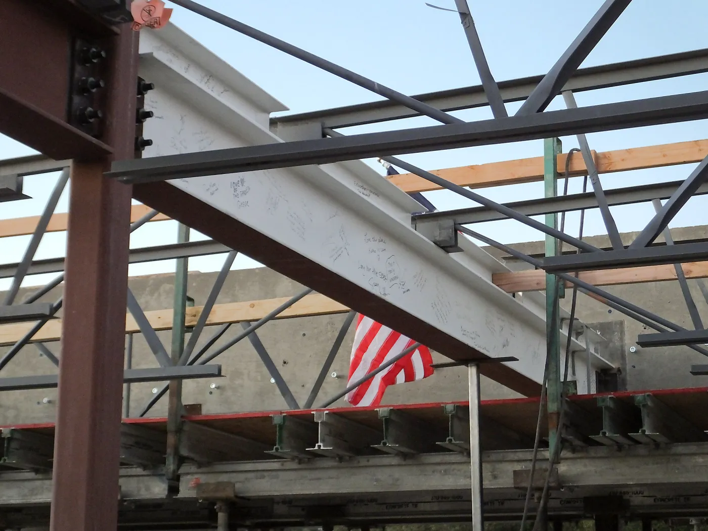Pritzlaff Conservation Center Construction, Wishes Beam