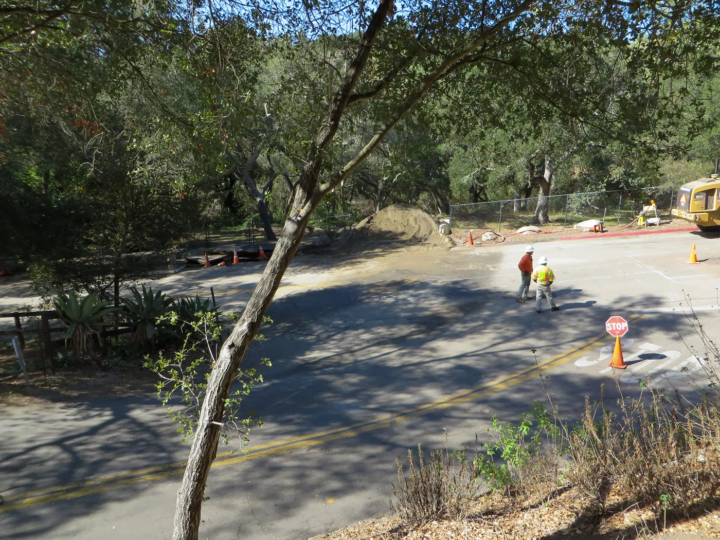 Sewer work, Mission Cyn Rd