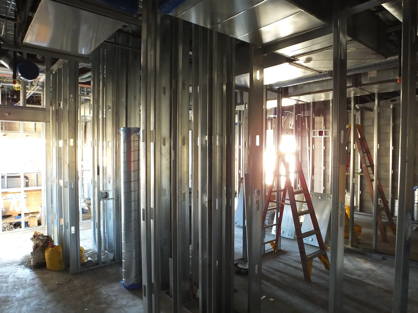 Pritzlaff Conservation Center Construction, looking southeast across first floor common area 
