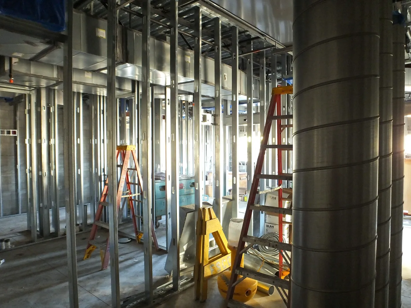 Pritzlaff Conservation Center Construction, looking northeast across first floor common area 