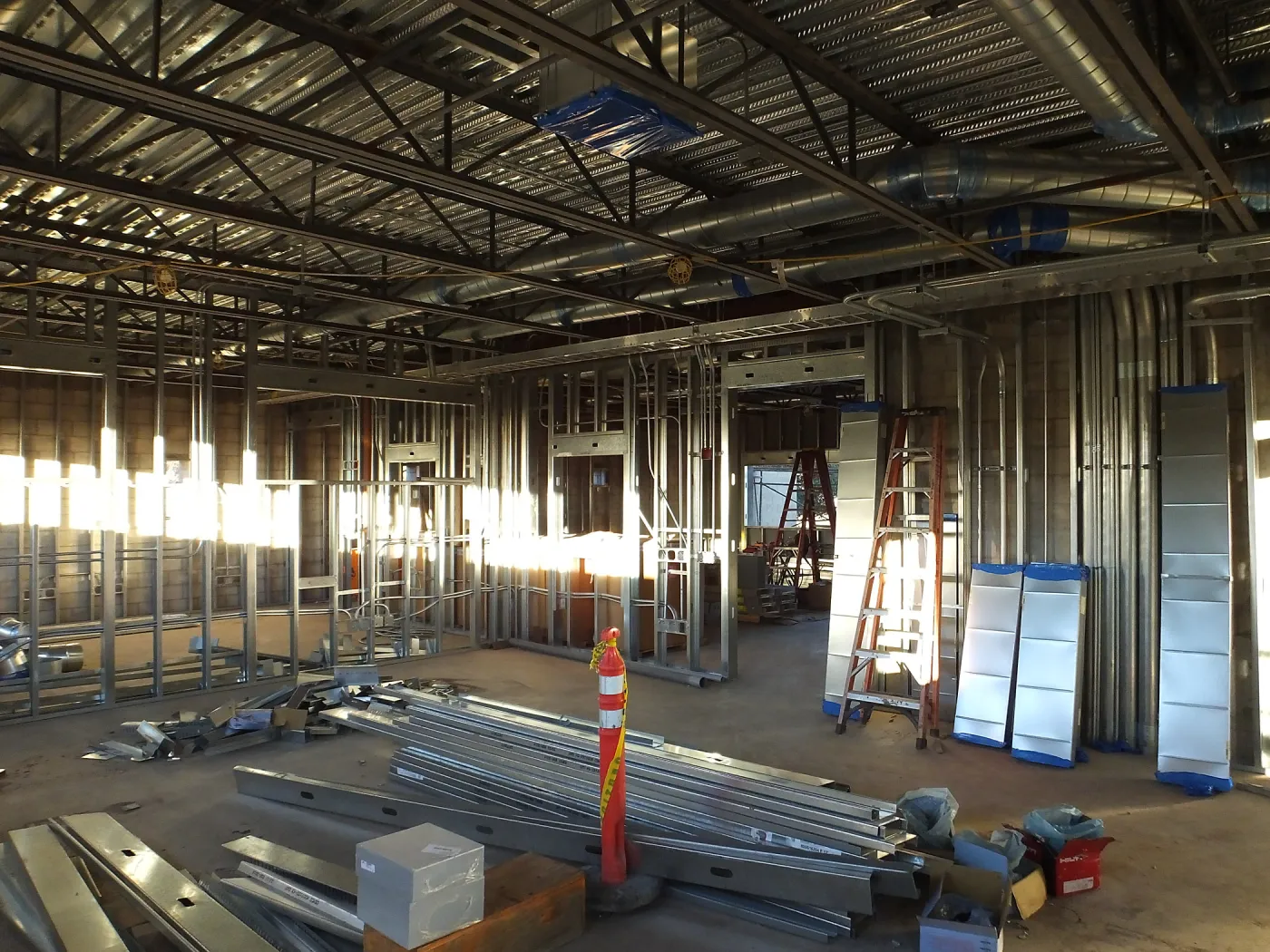 Pritzlaff Conservation Center Construction, looking northeast across dry lab area 
