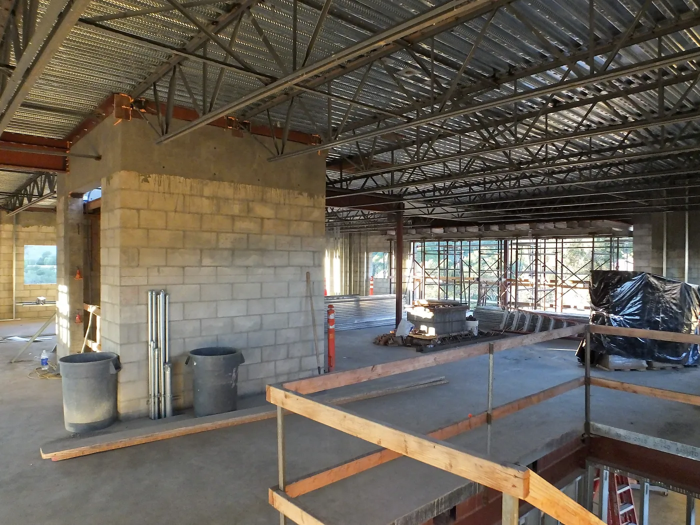 Pritzlaff Conservation Center Construction, looking northwest across Administrative office area 