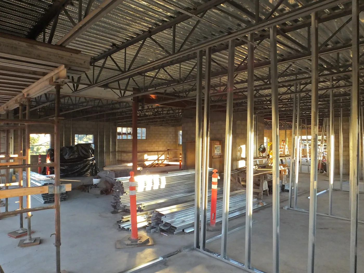 Pritzlaff Conservation Center Construction, looking southeast across Administrative office area 