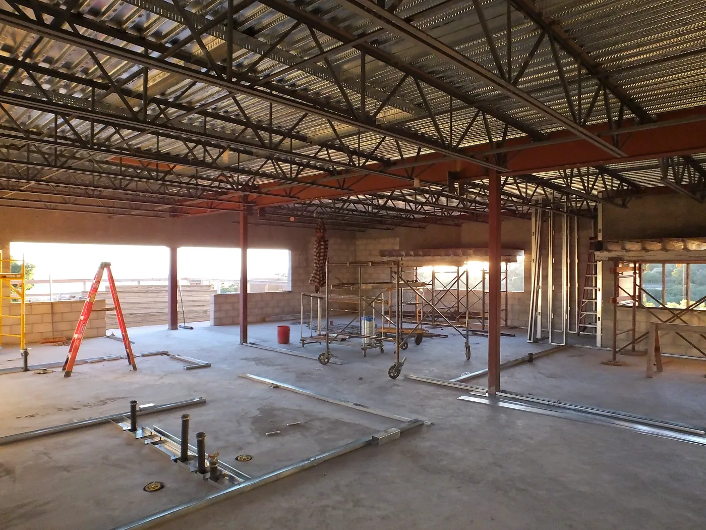 Pritzlaff Conservation Center Construction, looking southwest across Conference/Training area 