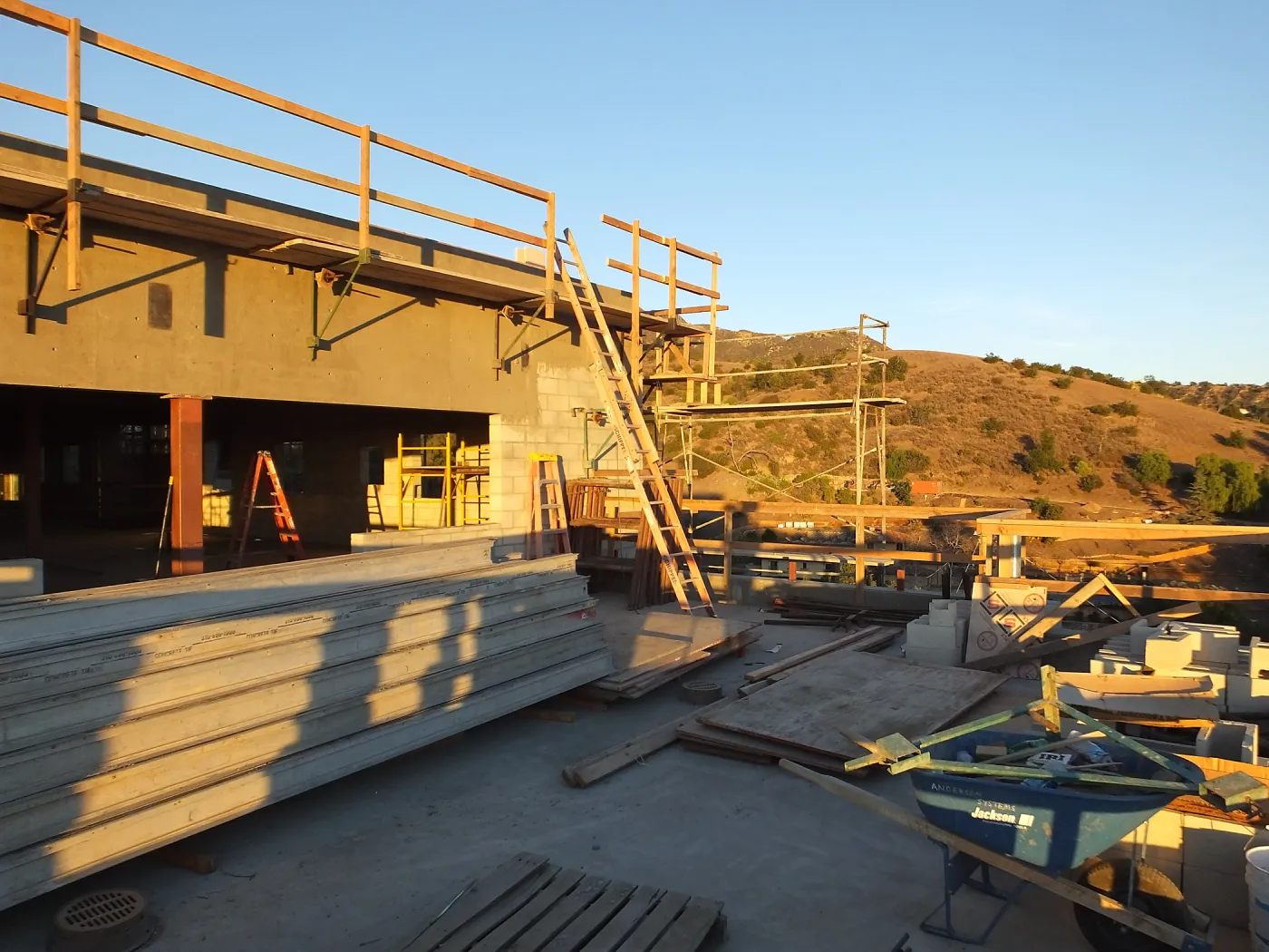 Pritzlaff Conservation Center Construction, looking northeast across deck 