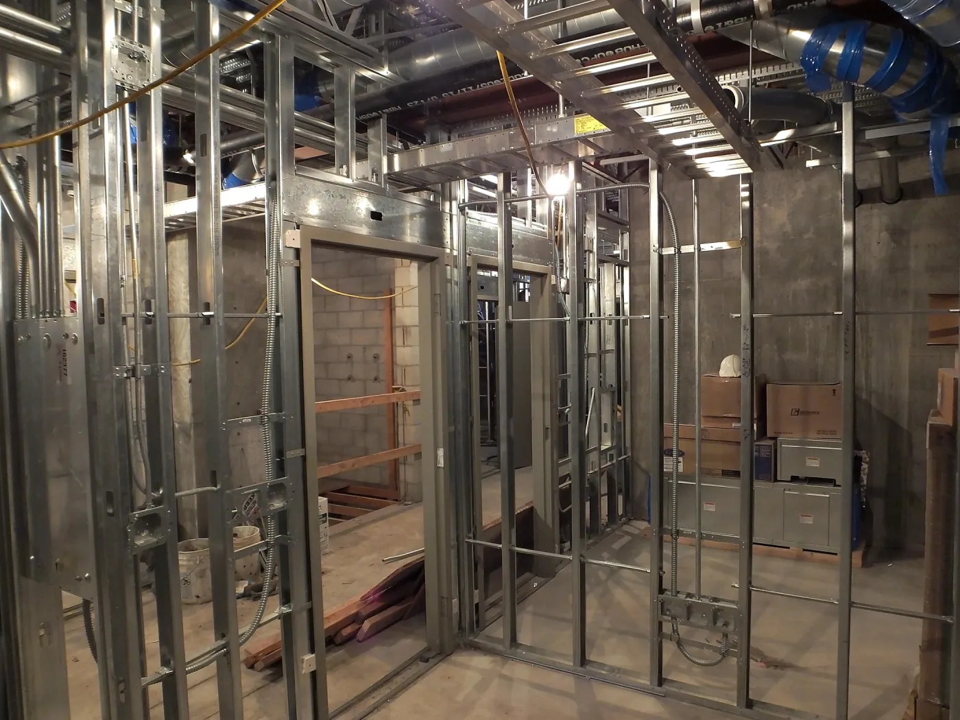 Pritzlaff Conservation Center Construction, looking northeast across IT closet