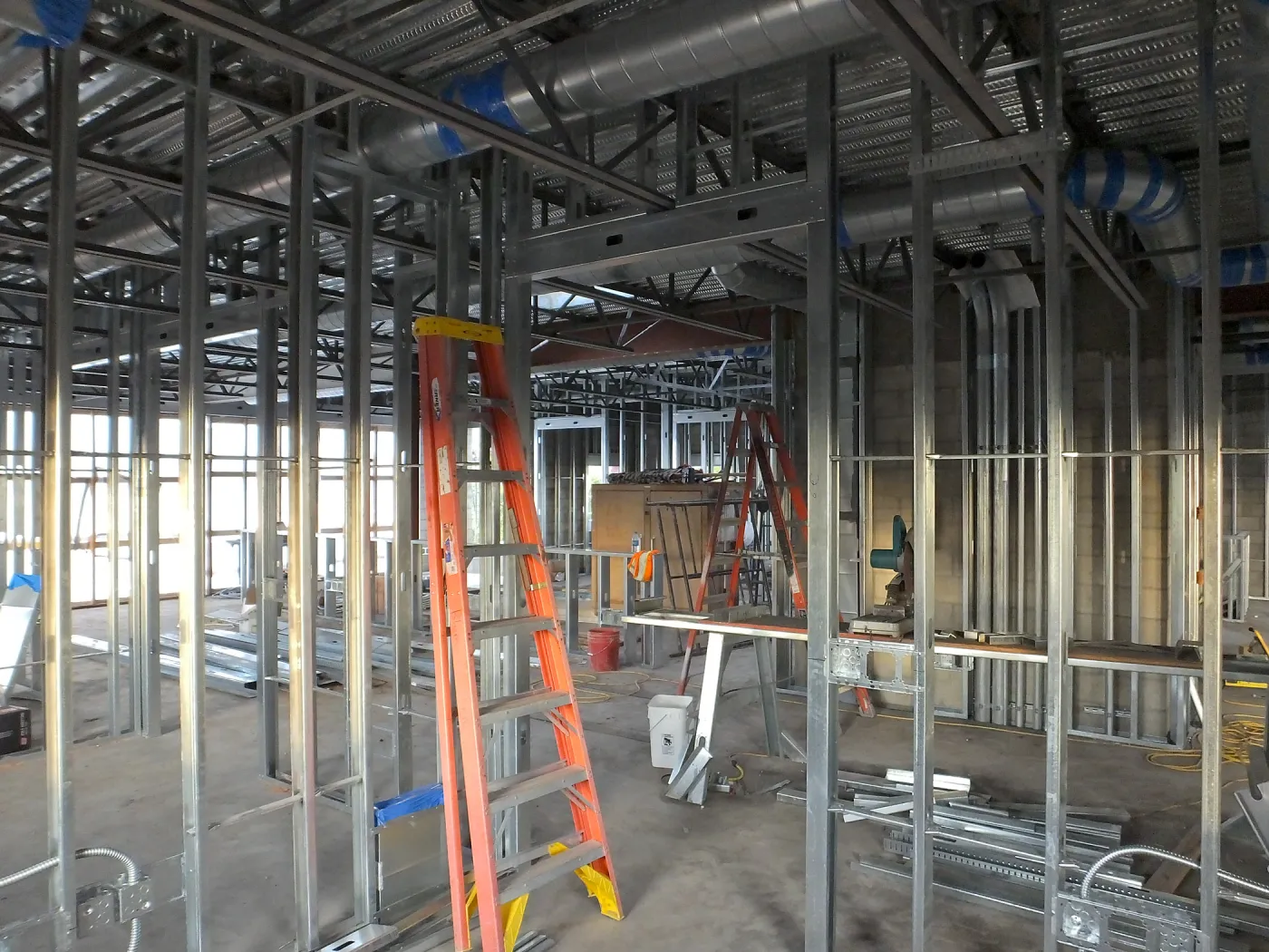 Pritzlaff Conservation Center Construction, looking northeast across Administrative office area