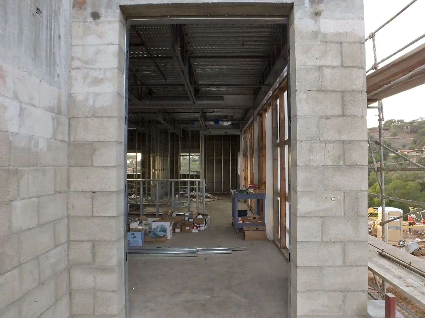 Pritzlaff Conservation Center Construction, Northeast deck looking west