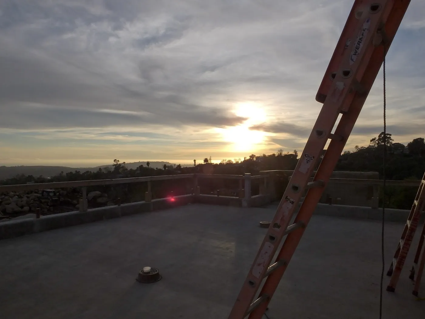Pritzlaff Conservation Center Construction, looking southwest across deck