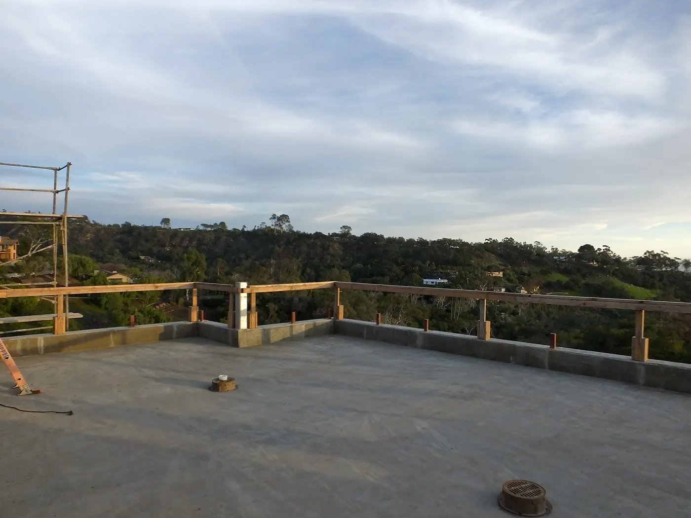 Pritzlaff Conservation Center Construction, looking southeast across deck