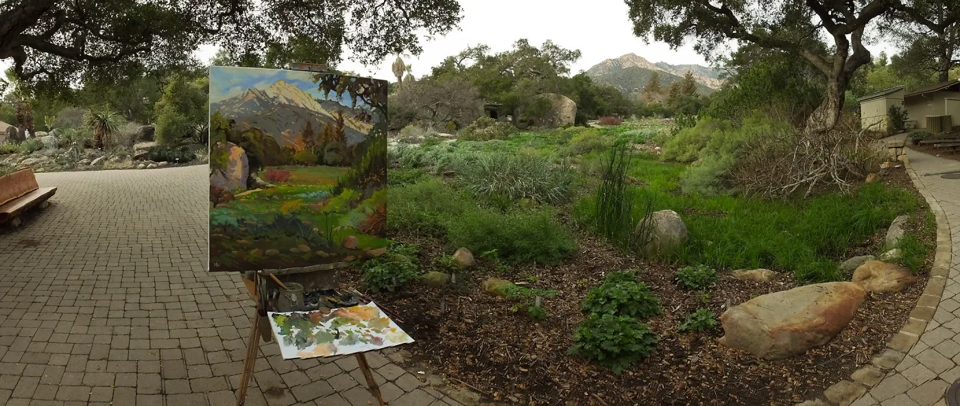 Plein Air painting of Meadow by Chris Potter