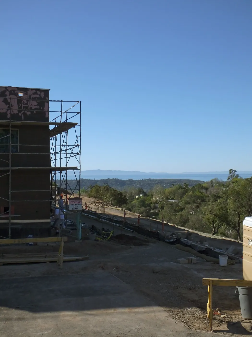Future location of two Island Oaks, flanking the entrance to the new Island Section at the Pritzlaff Conservation Center