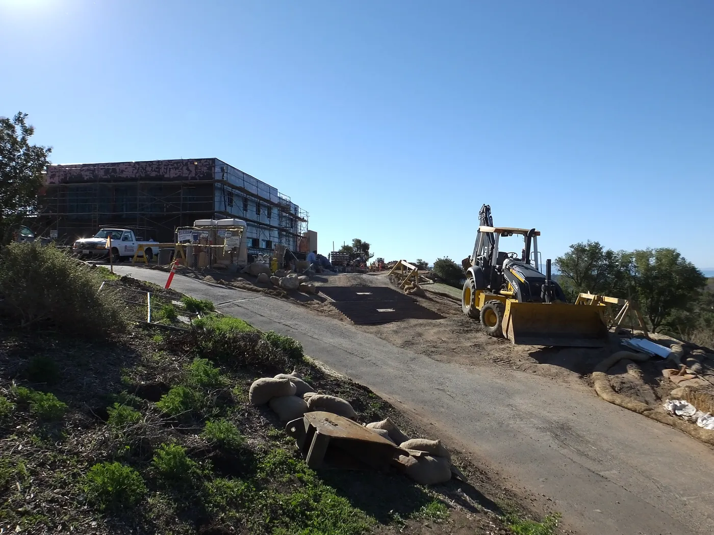 Future location of two Island Oaks, flanking the entrance to the new Island Section at the Pritzlaff Conservation Center