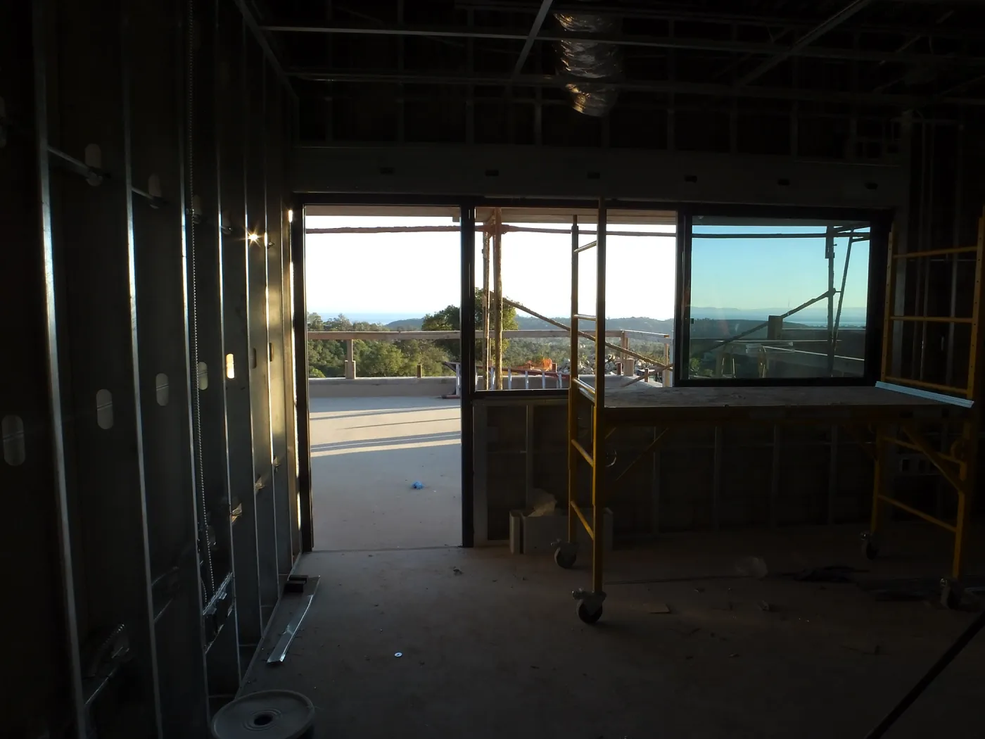 View of Channel Islands from inside Pritzlaff Conservation Center second floor conference room