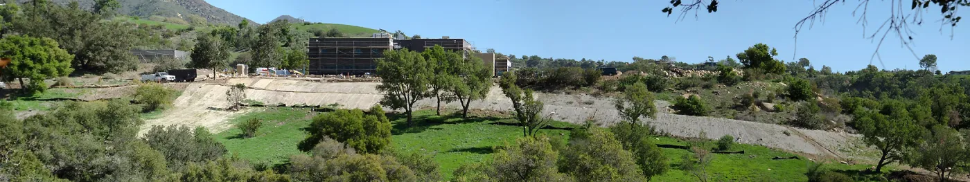 Pritzlaff Conservation Center Construction, panoramic view from 1134 Tunnel Road