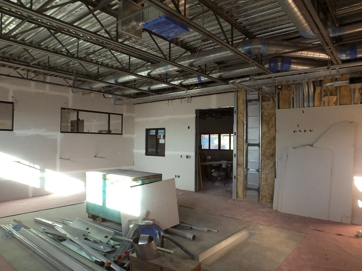 Pritzlaff Conservation Center Construction, looking northeast across dry lab area