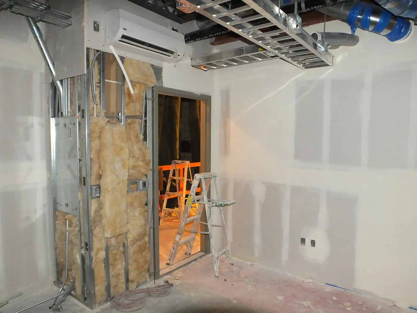 Pritzlaff Conservation Center Construction, looking northeast across IT closet
