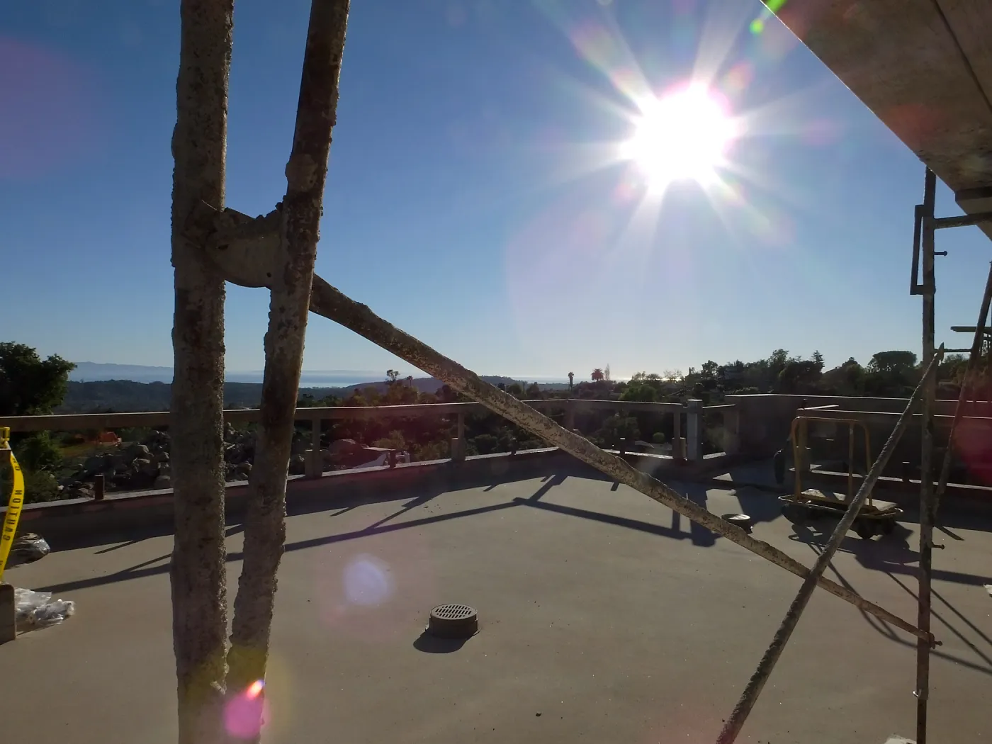 Pritzlaff Conservation Center Construction, looking southwest across deck