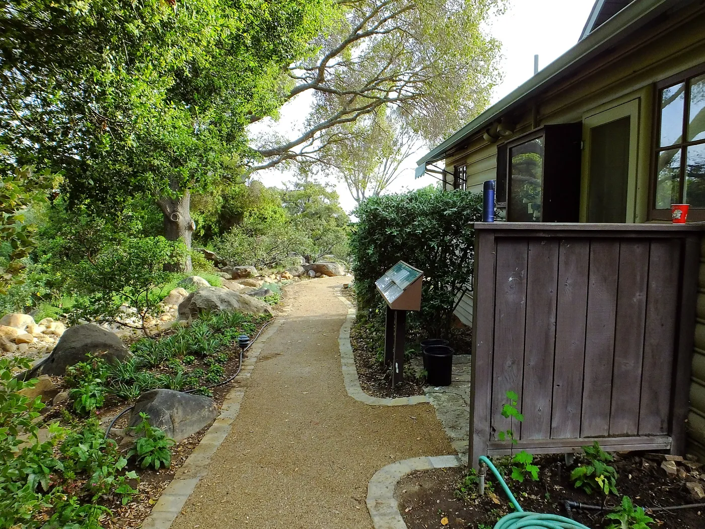 Home Demonstration Garden Renovation, view 6, looking south along path east of Cottage