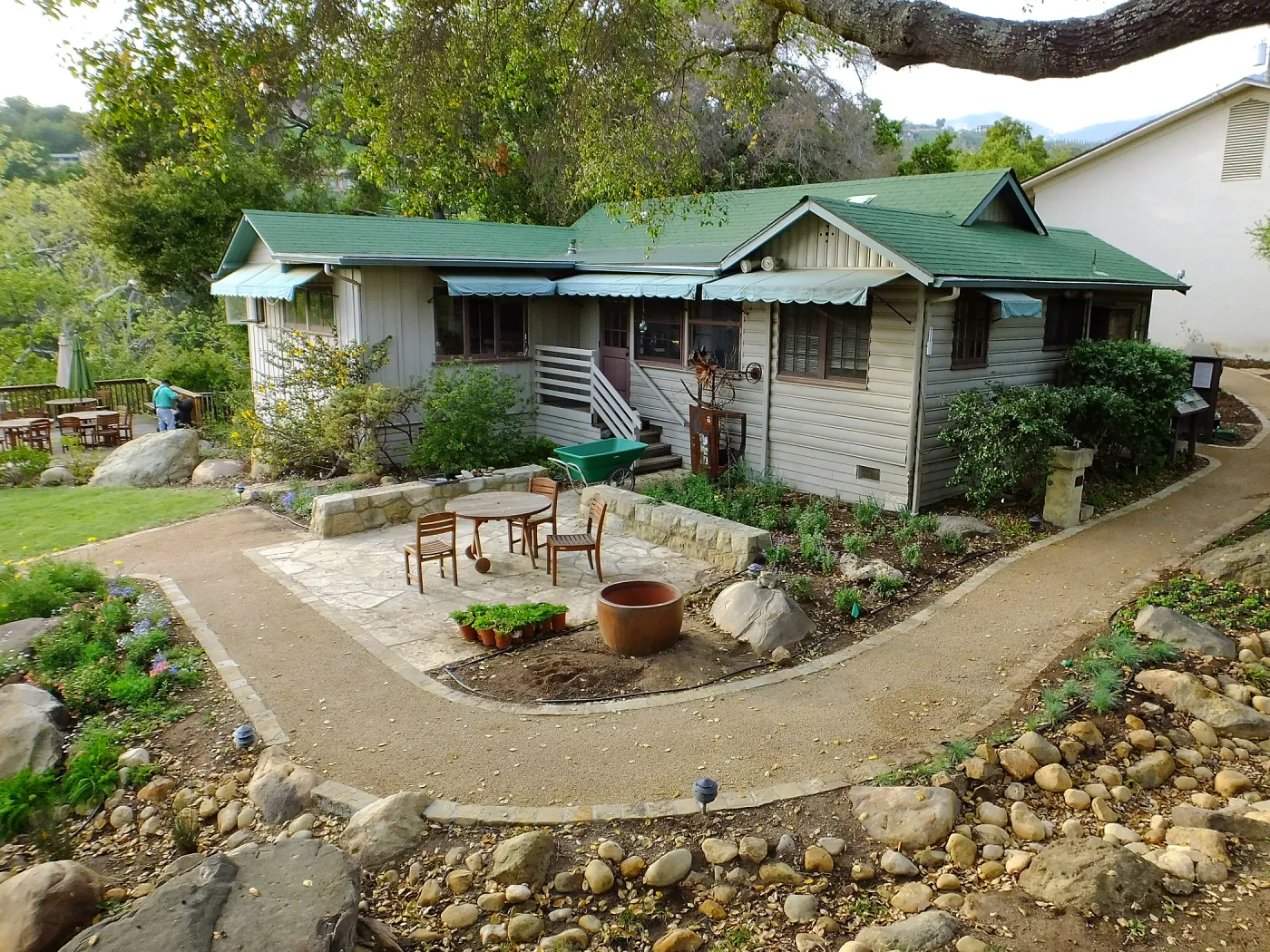 Home Demonstration Garden Renovation, view 14, looking towards southeast corner of Cottage
