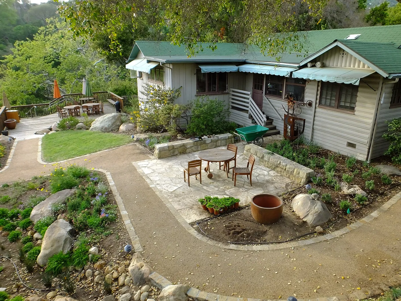 Home Demonstration Garden Renovation, view 16, looking towards southeast corner of Cottage