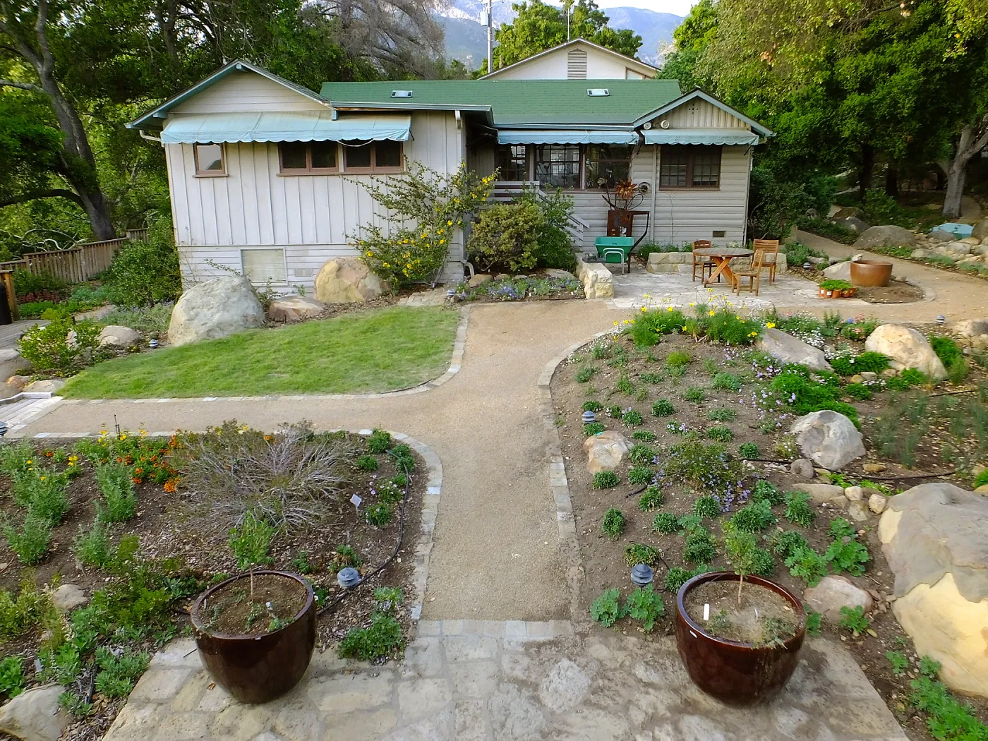 Home Demonstration Garden Renovation, view 23, south side of Cottage