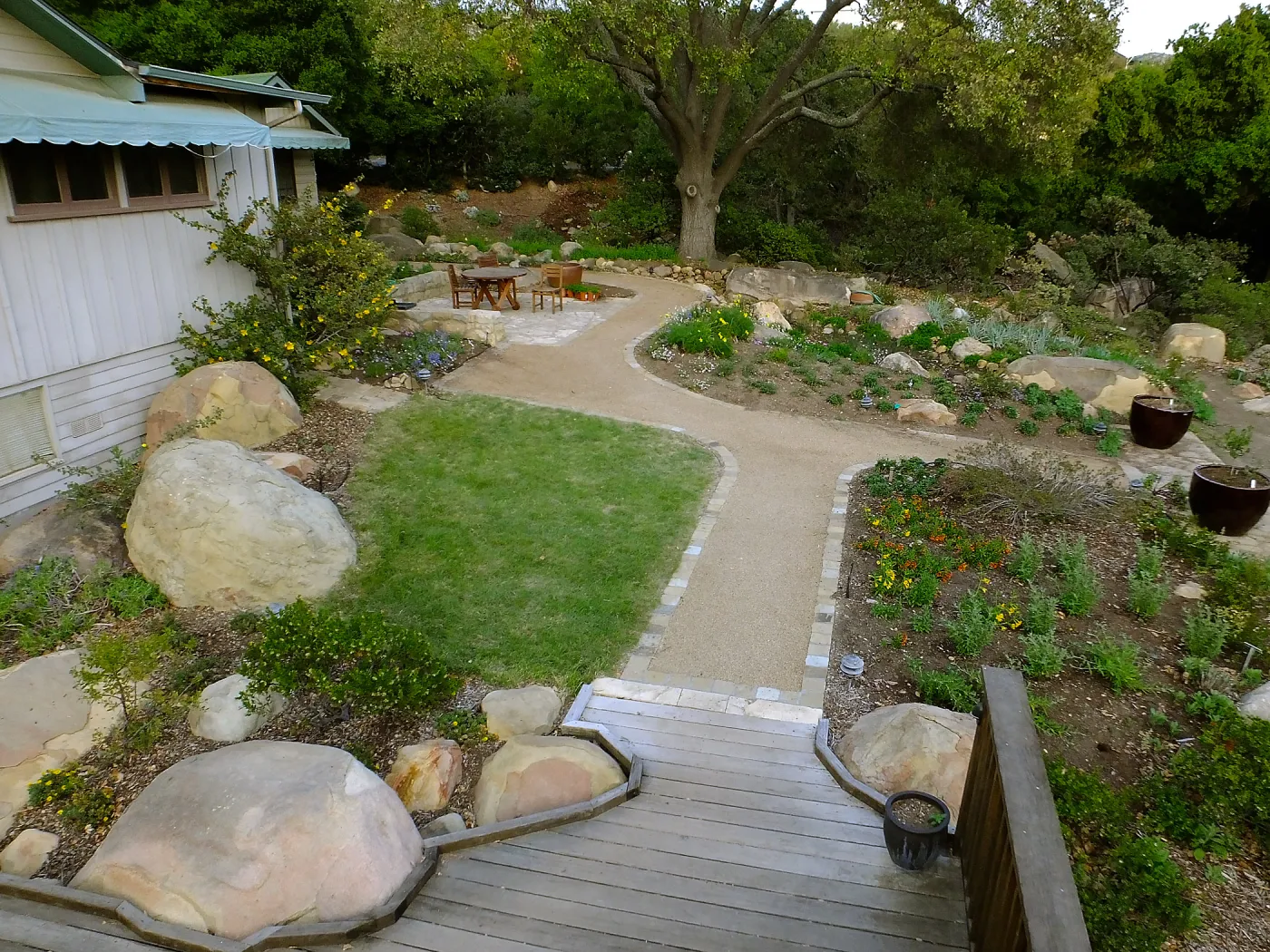 Home Demonstration Garden Renovation, view 28, looking east from deck