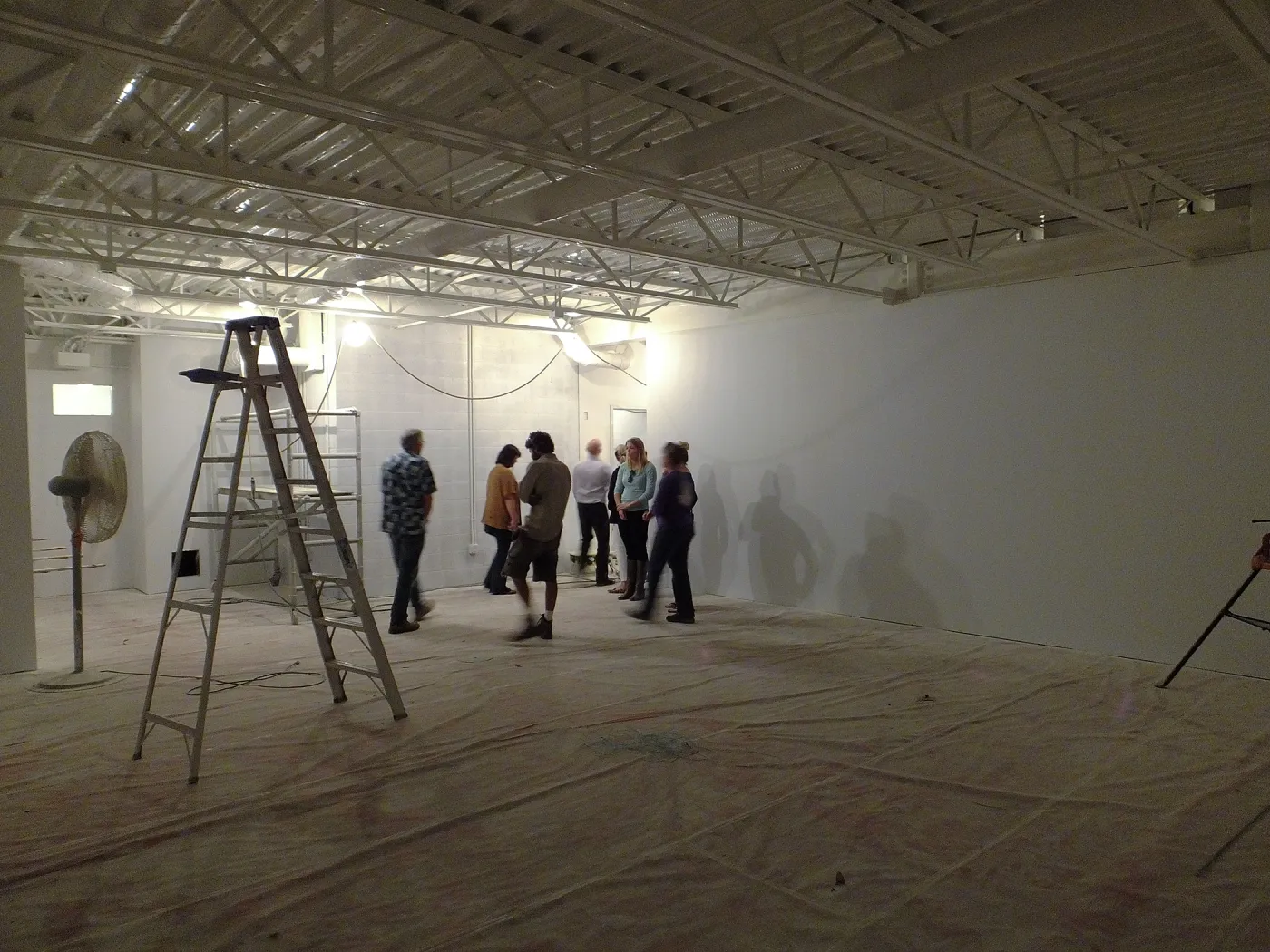 Pritzlaff Conservation Center Construction, looking southwest across Herbarium area, staff tour