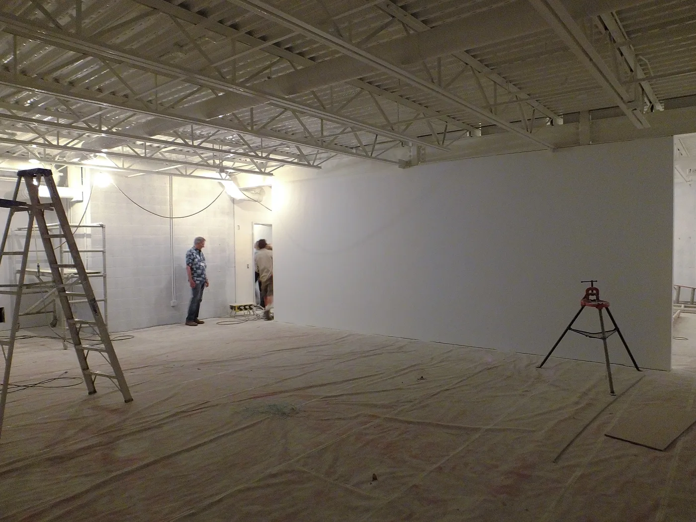 Pritzlaff Conservation Center Construction, looking southwest across Herbarium area, staff tour