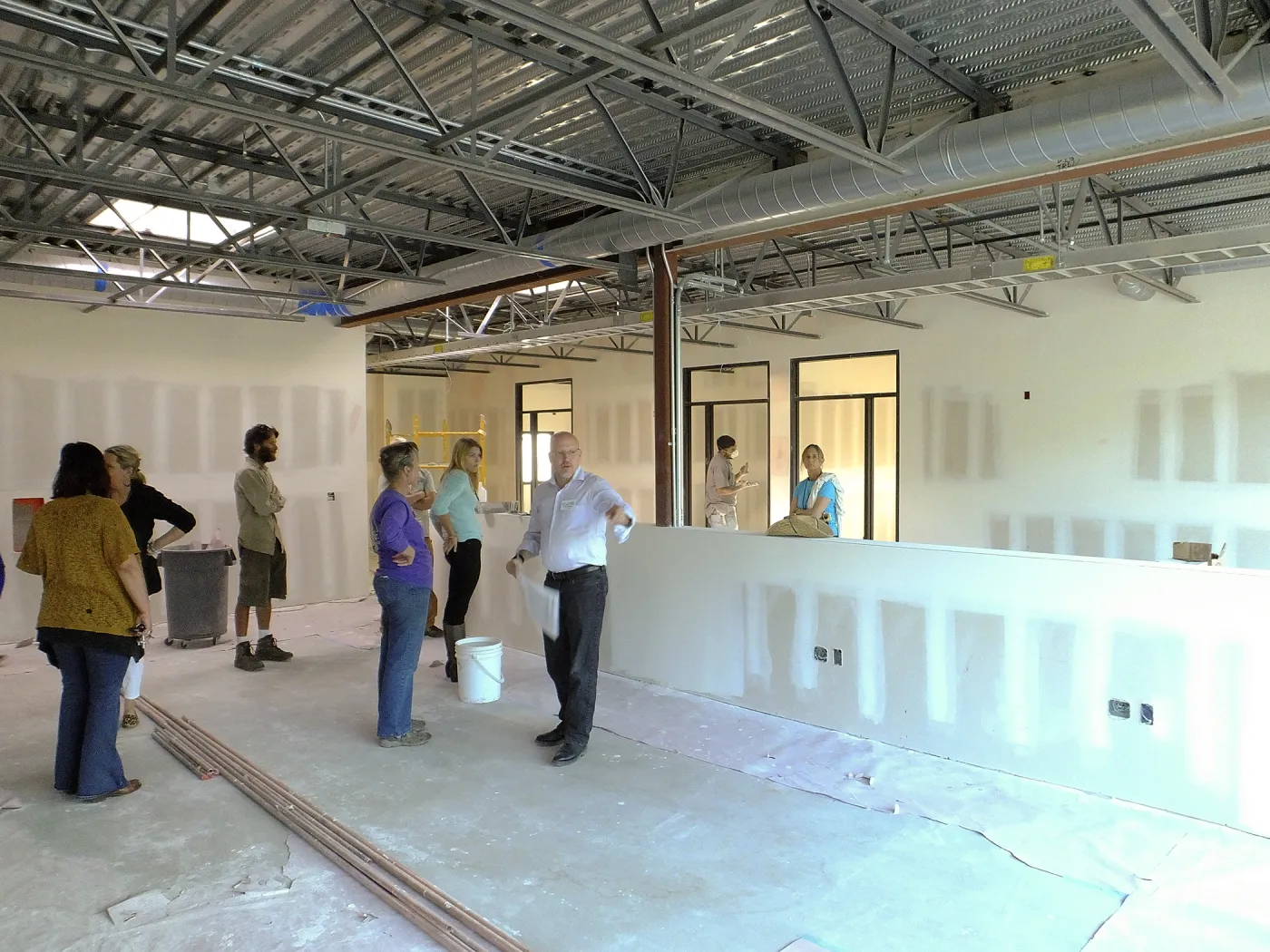 Pritzlaff Conservation Center construction, staff tour