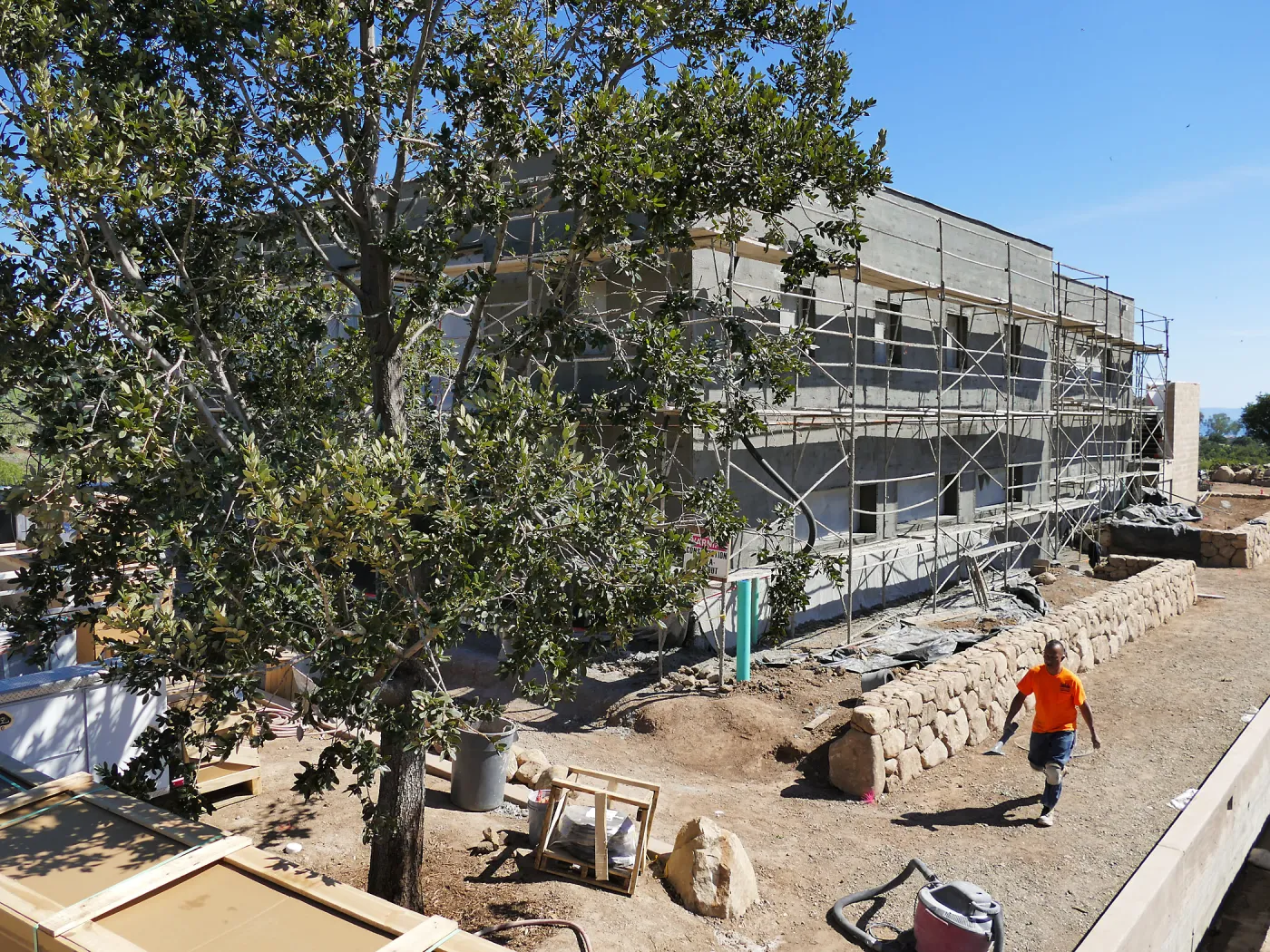 Pritzlaff Conservation Center Construction, Exterior looking southeast