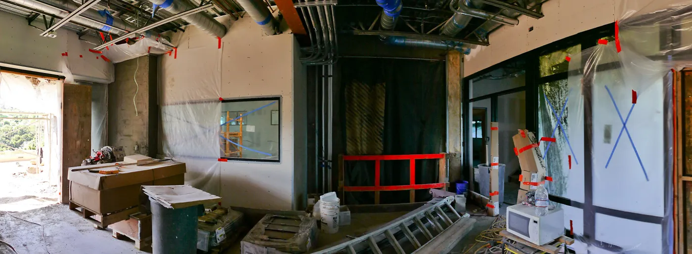 Pritzlaff Conservation Center Construction, Panorama of lobby
