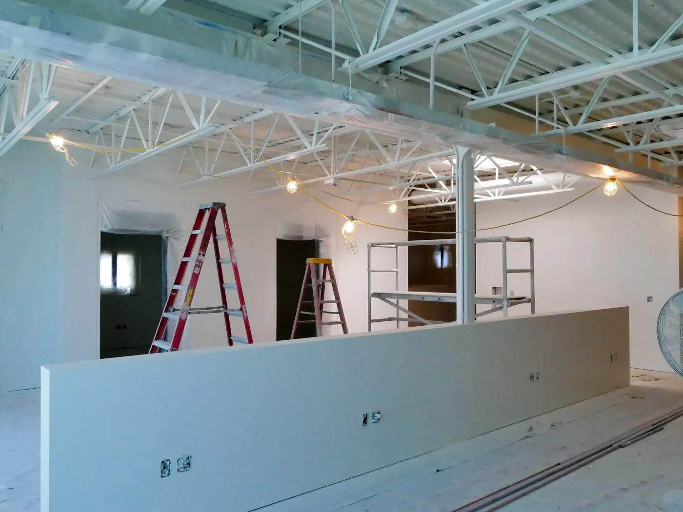 Pritzlaff Conservation Center Construction, looking southeast across Administrative office area
