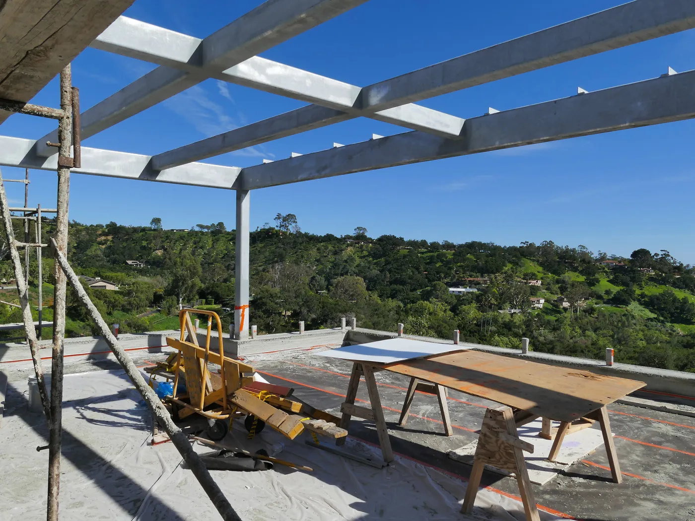 Pritzlaff Conservation Center Construction, looking southeast across deck