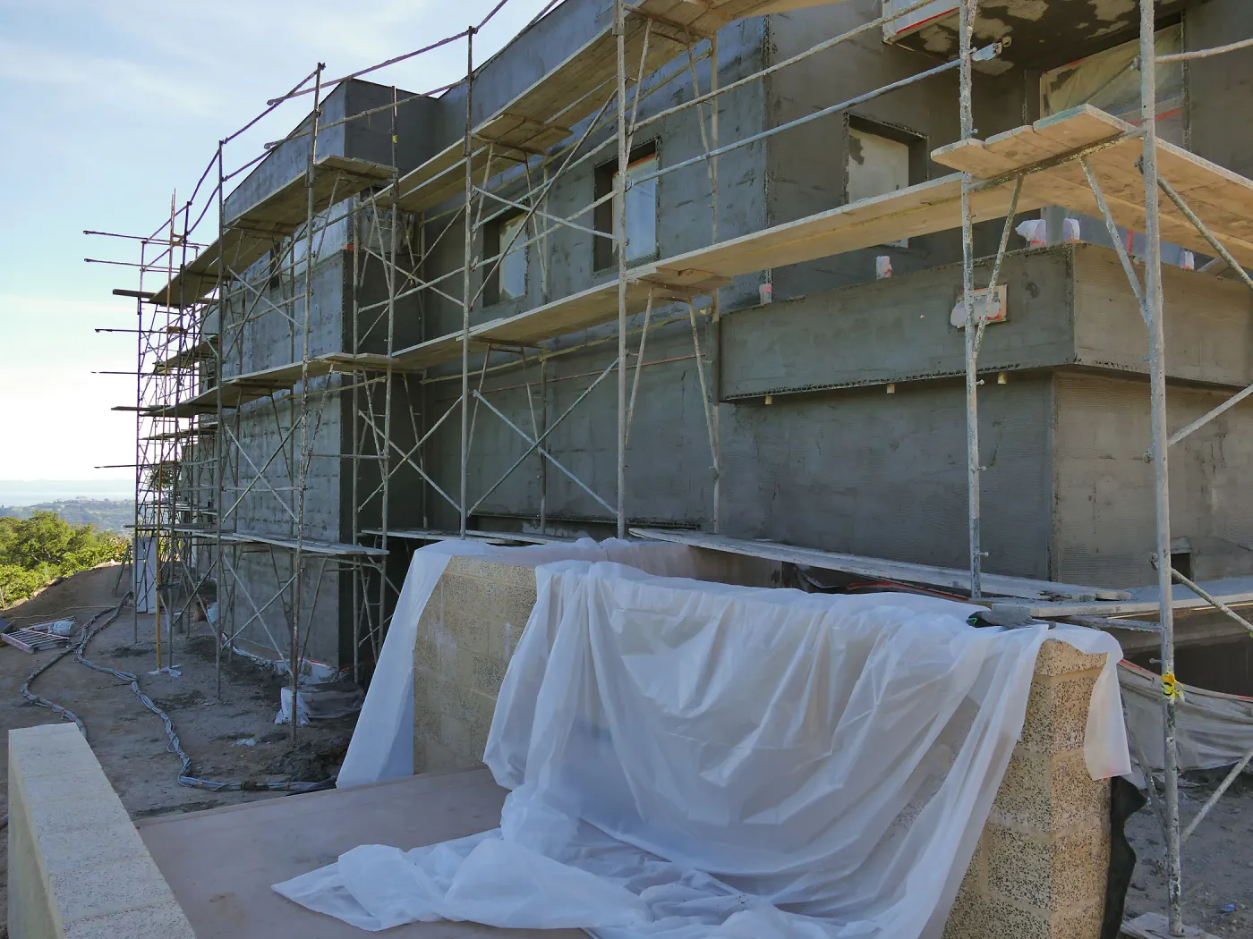 Pritzlaff Conservation Center Construction, looking south across east face