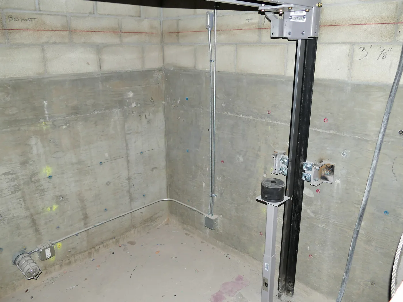 Pritzlaff Conservation Center Construction, elevator pit