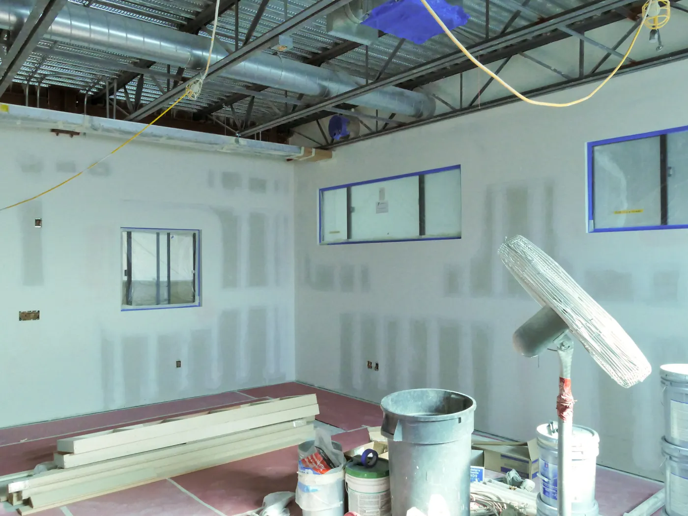 Pritzlaff Conservation Center Construction, looking southeast across wet lab area