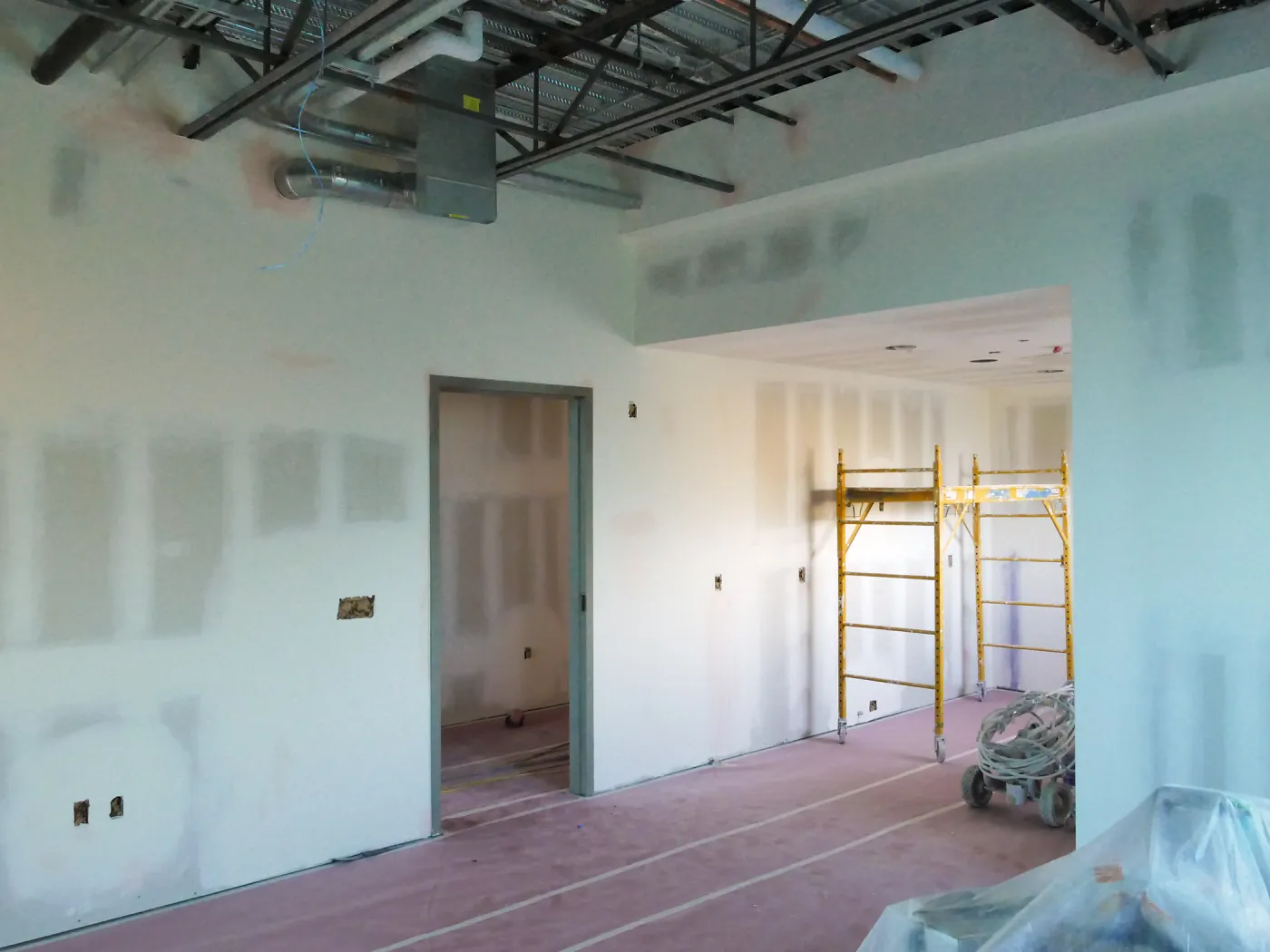 Pritzlaff Conservation Center Construction, looking northwest across first floor common area