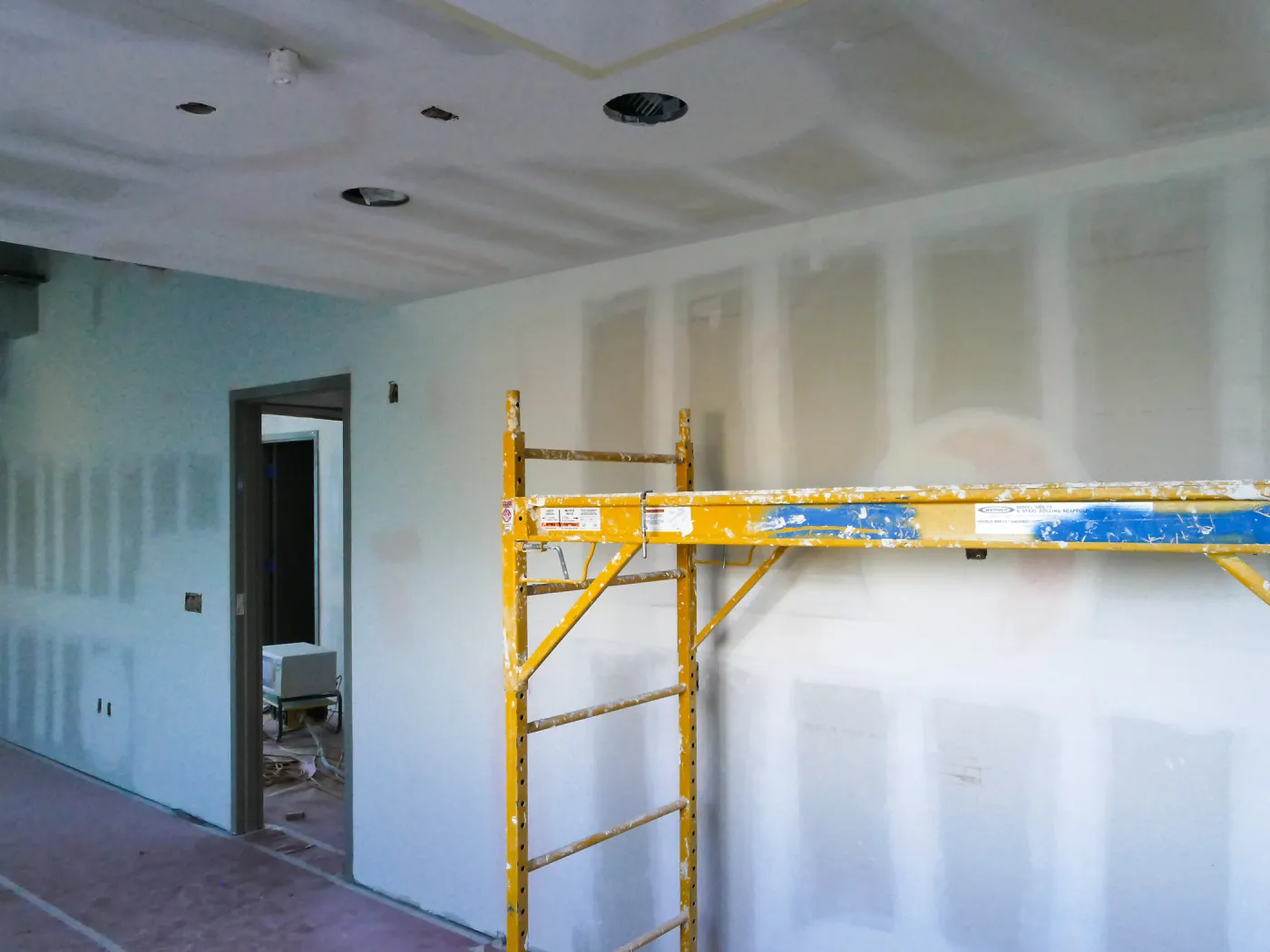 Pritzlaff Conservation Center Construction, looking southwest across first floor common area