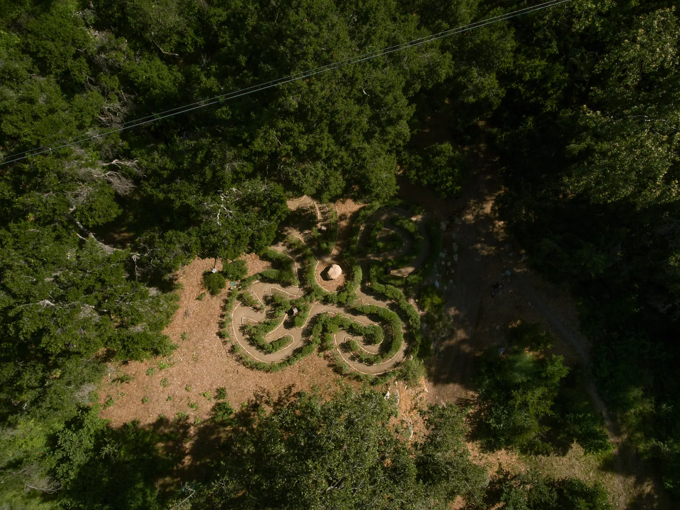 Aerial view of Centennial Maze
