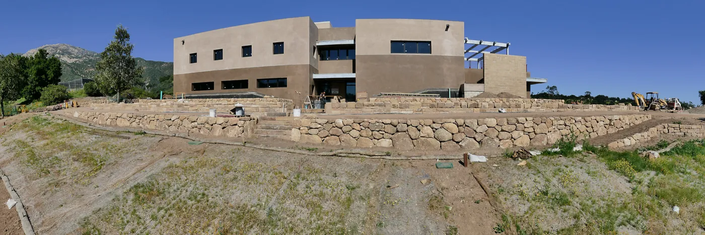 Pritzlaff Conservation Center Construction, panorama of west face